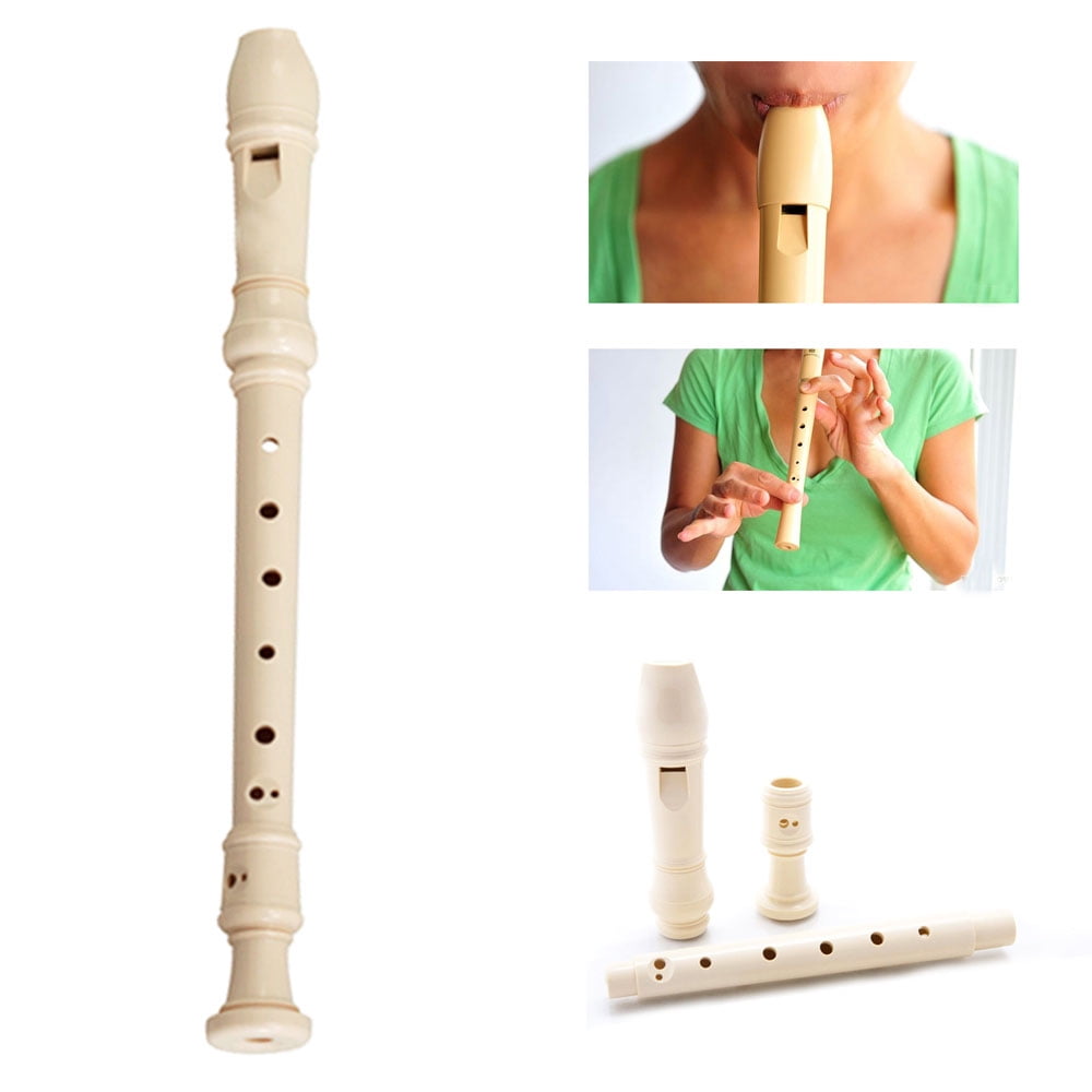 Verplicht Gewoon doen schaal 8 Holes Woodnote Ivory Soprano Recorder Flute Baroque Musical Instrument  New ! - Walmart.com