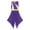 Purple, variant on YEAHDOR Womens Metallic Sleeveless Liturgical Praise Dance Dress Color Block Asymmetrical Hem Dancewear