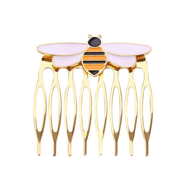 Horquillas para el pelo con forma de peineta para mujer, esmaltada con forma de mariquita, suministr