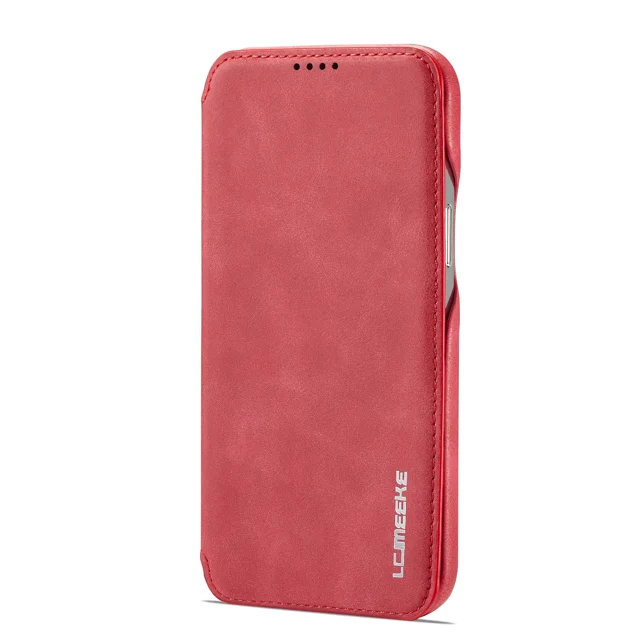 Leather Flip Wallet Magnetic Cover For iPhone 14 15 16 Pro Max 13 12 Mini 11 XS X XR 8 7 Plus SE 2022 Slim Card Slots Book Bag Red For iPhone 11Pro