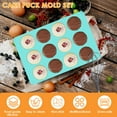 thumbnail image 4 of 2Pcs Silicone Cake Cup Mold Round Hole Mold Baking Mold Nonstick Muffin Pan Food Grade Silicone Cupcake Easy to Clean Bakeware Mold Kitchen Gadget for Ovens Refrigerators Air Fryers, 4 of 7
