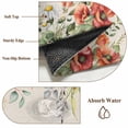 thumbnail image 6 of 5'x8' Area Rugs, Red Poppy Indoor Outdoor Area Rug for Living Room Bedroom, Farmhouse Country Vintage Flower Leaf Plant Washable Bathroom Rugs Kitchen Floor Carpet Mats Home Decor Aesthetic, 6 of 8
