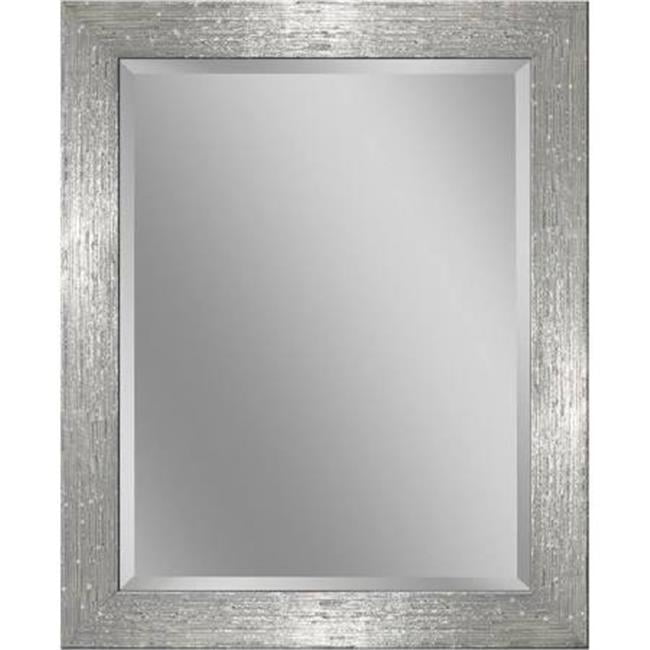 Head West 8032 45.5 x 35.5 in. Driftwood Wall Mirror Chrome & White