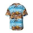 thumbnail image 2 of Sigee Animals on Noah's Ark Floating Print Men's Shirts Casual Button Down Short Sleeve Summer Beach Shirt Hawaiian Vacation Shirts Tee Shirt-3X-Large, 2 of 7