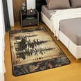 thumbnail image 2 of Cabing Bear Carpet,Farmhouse Hunting Animal Area Rug 5x7 for Bedroom Living Room Playroom,Graffiti Bear Trees Decorative Rug Non Shedding,Rustic Camouflage Indoor Floor Mat Non Slip, 2 of 5