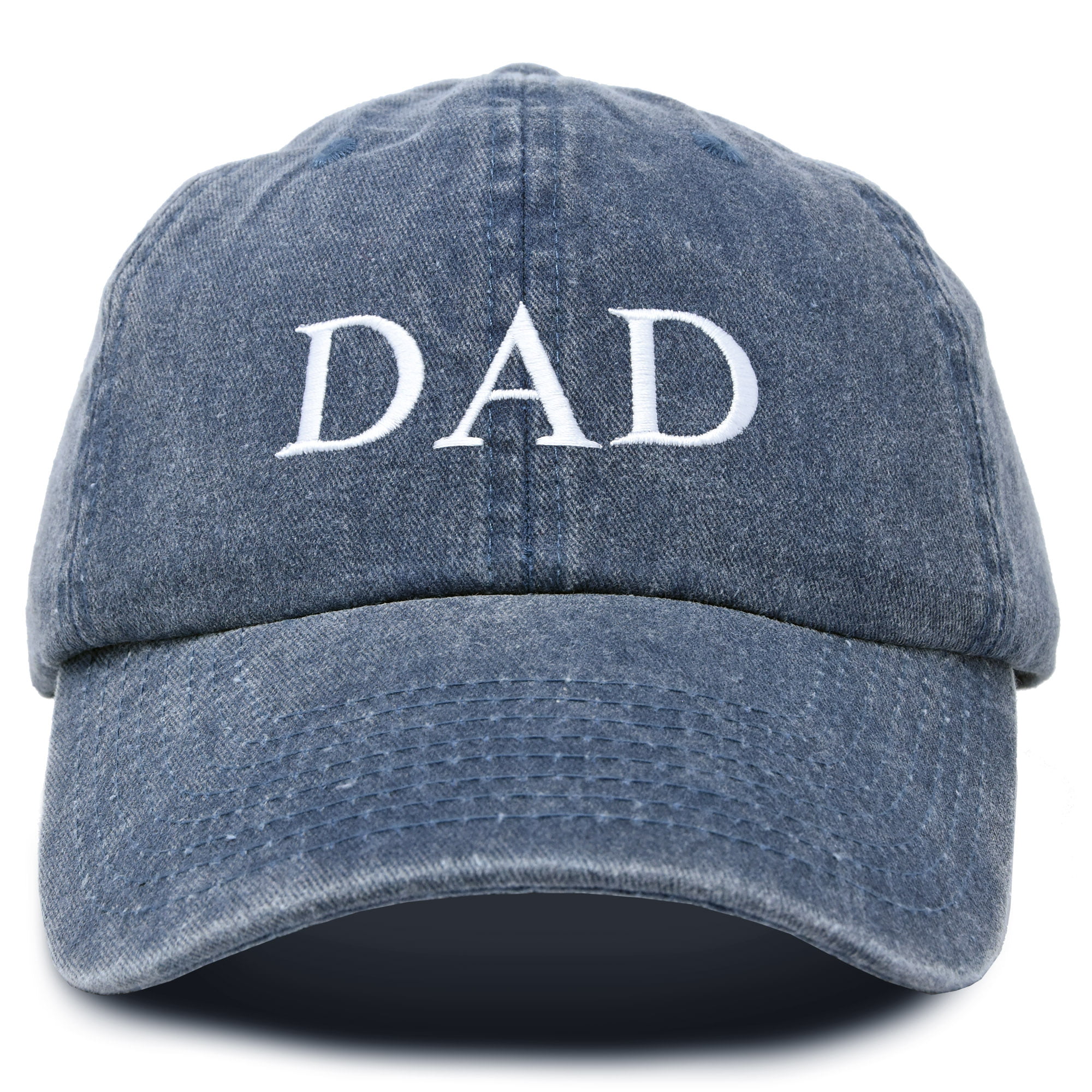 DALIX Men's Embroidered Dad Hat Soft Washed Cotton Baseball Cap in Washed  Navy
