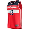 thumbnail image 2 of Men's Fanatics Jordan Poole Red Washington Wizards Fast Break Player Jersey - Icon Edition, 2 of 3