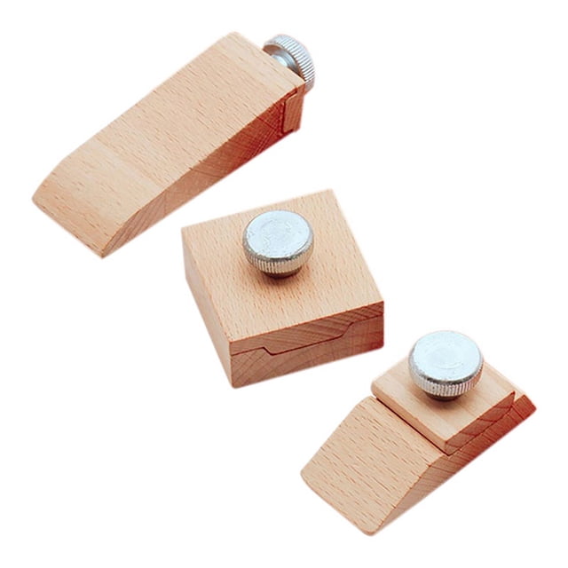 ckepdyeh - Bloque de lijado de papel de lija de haya de 3 piezas, para bricolaje, para pulir bordes de cuero, resistente al desgaste
