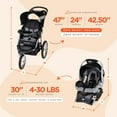 thumbnail image 4 of Baby Trend Expedition Travel System Stroller, Millennium White, 4 of 10
