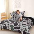 thumbnail image 4 of Homewish Camo Dog Duck Queen Comforter Set,Brown Green Camouflage Comforter Sets Queen,Black Reversible,3 Pieces,1 Comforter and 2 Pillowcases, 4 of 7