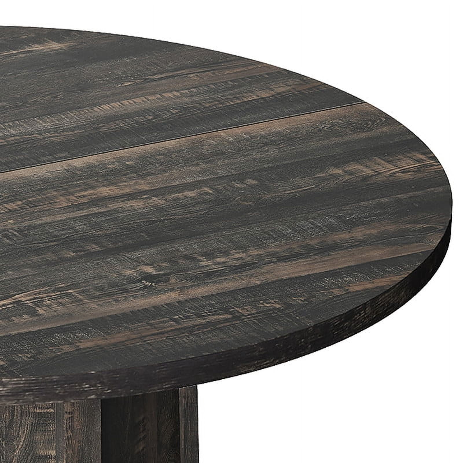 Uforic 47" Wood Dining Table for 4 People, Farmhouse Round Kitchen Table, Circle Dining Table for Kitchen Living Room, Gray