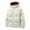 White, variant on FDGIU Men's Winter Puffer Jacket - Hood Windproof Thermal Long Coat for Cold Weather