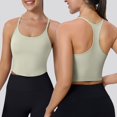 thumbnail image 2 of vigerkar Women Racerback Sports Bra Padded Yoga Tank Tops Sleeveless Fitness Workout Crop Tops 2025 Green, S, 2 of 9