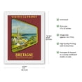 thumbnail image 2 of Bretagne (Brittany)-Visitez La France (Visit France)-SNCF (French National Railway Company)-Vintage Travel Poster by Jean Garcia c.1953-Japanese Unryu Rice Paper Art Print (Unframed) 17x22in, 2 of 4