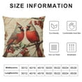thumbnail image 5 of Nawypu  Pillow Covers Winter Christmas Cardinal Bird Red Berries Decorative Throw Pillows Cardinal Red Birds Decorative Square Covers Home Decor for Sofa Couch 18"x18" Winter Holiday Decorations, 5 of 5