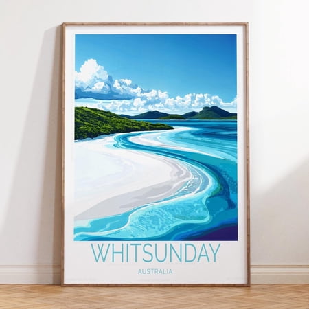 Whitsunday Australia Travel Wall Art Home Decor Scenery Print, Unframed Paper Print Size 8x12