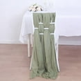 thumbnail image 2 of BalsaCircle 5 Dusty Sage Extra Premium Chiffon Chair Sashes Bows Ties Ceremony, 2 of 6