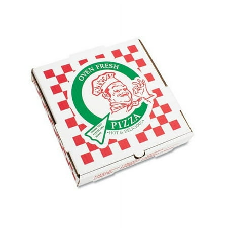PIZZA Box Corrugated Kraft Pizza Boxes, B-Flute, 16" Pizza, 16 x 16 x 2 .5, White, 50/Bundle -BOXPZCORB16