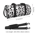 thumbnail image 4 of Xecao Cute Panda print Round Travel Duffel Bag is a foldable gym bag with an inner pocket, perfect for travel sports, 4 of 8