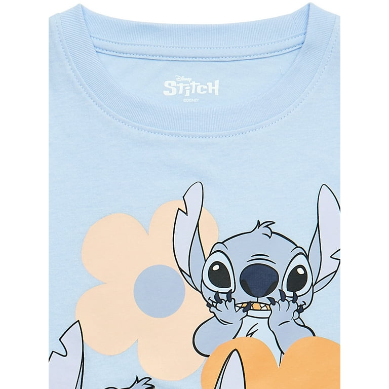 Lilo and Stitch Girls Graphic T Shirt with Short Sleeves Sizes 4 16