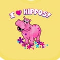 thumbnail image 4 of Inktastic I Love Hippos with Pink Hippo and Flowers Boys or Girls Baby Bib, 4 of 4
