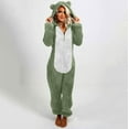 thumbnail image 4 of Colorblock Sherpa Jumpsuit Women Fuzzy Pajamas Plus Size Hooded Long Sleeve Onesie Full Zip Fleece Winter Warm Playsuit Loungewear, 4 of 7