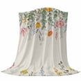 thumbnail image 6 of Eucalyptus Leaves Floral Blanket Soft Cozy Warm Throw Blanket for Couch, Plush Fuzzy Flannel Fleece Blankets for Sofa, Spring Rustic Botanical Flowers Bed Blankets Lightweight Gifts for Men, 50"x80", 6 of 9