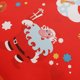 thumbnail image 5 of Vestido oscilante de manga larga con estampado navideño para mujer, vestido Retro con escote en V peludo y retazos Fridja  NMB4213, 5 of 5