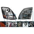 thumbnail image 2 of KOZAK Compatible with Volvo VNL 630 670 730 780 2004-2017 Headlights Projection Chrome with LED bar Halos, 2 of 9