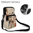 thumbnail image 5 of FUIALDOLG Bird Rose Floral Art Theme Lightweight Crossbody Bags, Polyester Crossbody Purse with Zipper Shoulder Pouch for Daily Use Travel, 5 of 7