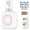 Pink, variant on Bluetooth Mini Sticker Printer Inkless Thermal Photo Printer with 5 Rolls and Sticker Compatible with Android iOS for Instantly Print Fun, Retro-Style Photos, Photo Journal Notes Memo