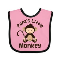 Inktastic Papas Little Monkey Boys Funny Boys or Girls Baby Bib