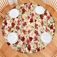 thumbnail image 2 of Pioneer Flower Floral Print Pattern Round Fitted Tablecloth with Elastic Edge,Dining Table Cover Waterproof,Outdoor Round Tablecloth for Camping,Dining,Indoor and Outdoor, 2 of 7