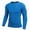 Blue, variant on Men's Long Sleeve Athletic Workout Shirt Base-Layer Quick Dry Workout T Shirts Football Running Tops White Size 2XL