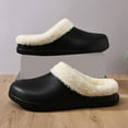 thumbnail image 2 of Pandaie Winter Clogs for Women Men Fleece Slip on Sandals Plush Garden Shoes Fuzzy House Slippers Indoor Outdoor Mules Black 10, 2 of 6