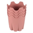thumbnail image 1 of Unique Bargains 4' Silicone Round Flower Pot Planter Decorative Container, Pink 4 Pack, 1 of 5