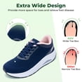 thumbnail image 4 of AOV Wide Toe Box Shoes Women Arch Support Walking Shoes for Plantar Fasciitis Orthotic Air Tennis Sneakers RoseBluePink Size 7.5, 4 of 8