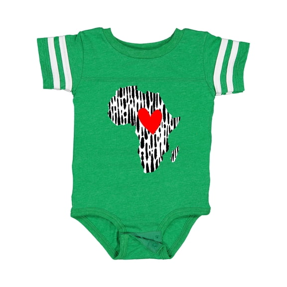 Inktastic Black History Month Ink Print African Heart Boys or Girls Baby Bodysuit