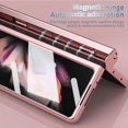 thumbnail image 3 of For Samsung Galaxy Z Fold 4 Case with S Pen & Pen Holder, [Hinge Protection] [Built-in Screen Protector] [Kickstand Feature] All-inclusive Slim PC Phone Case Cover for Z Fold 4 2022 - Blue,Pink, 3 of 7