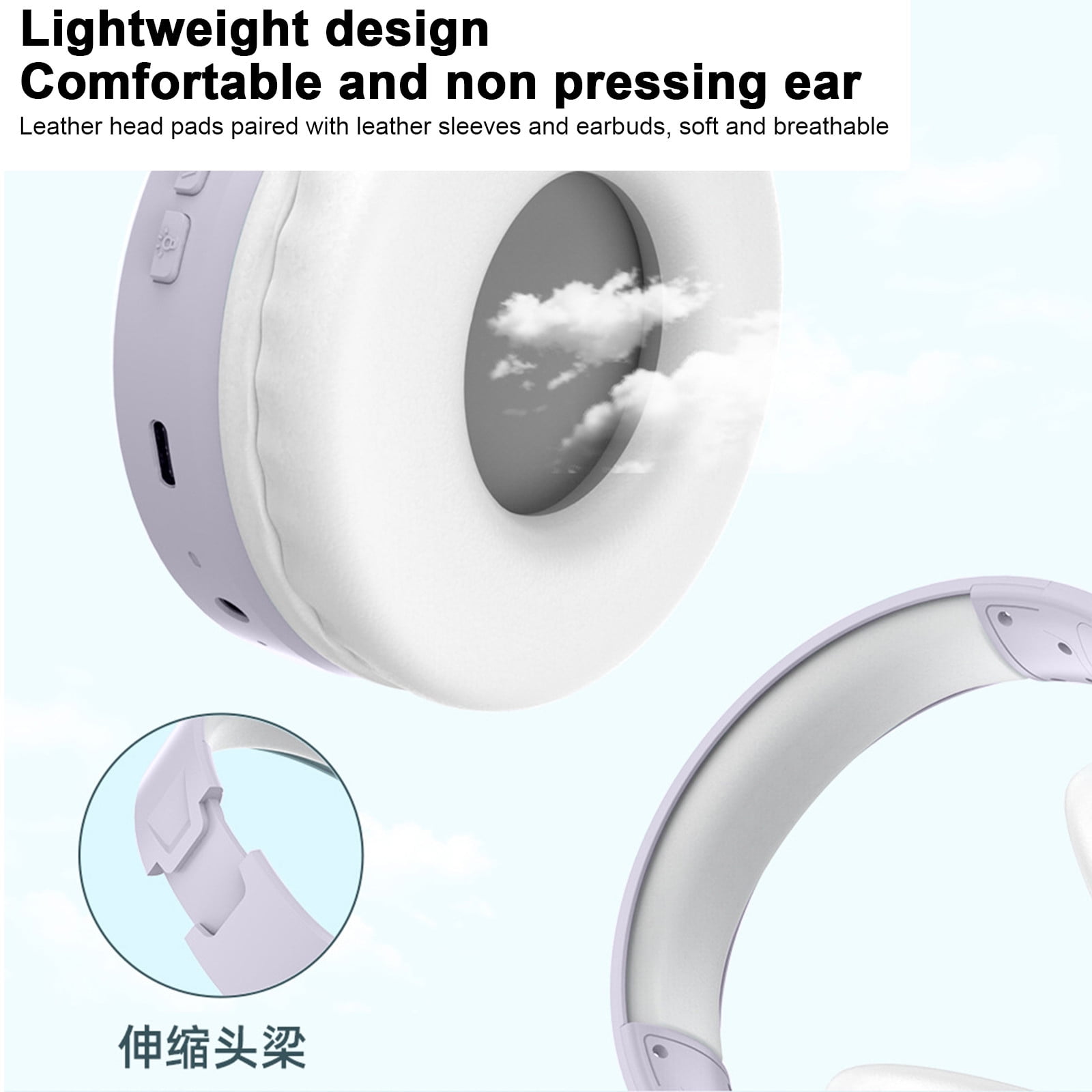 Kids Wireless Active Noise Cancelling Headphones, Bluetooth 5.4, 40H Playtime, Volume Limited 75/85/94dB, Type-C Fast Charging, Mic, Foldable for School/Travel/Airplane,White