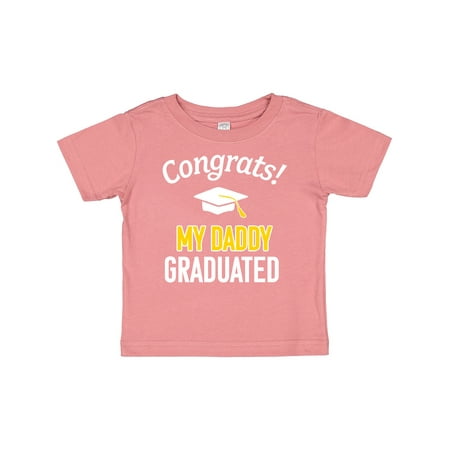 

Inktastic Congrats! My Daddy Graduated with Cap Boys or Girls Baby T-Shirt