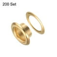 thumbnail image 3 of 200 Set Round Grommets 8mm Dia Metal Eyelets with Washers for Scrapbooking Shoes Clothes Leather Canvas, Gold Tone, 3 of 6