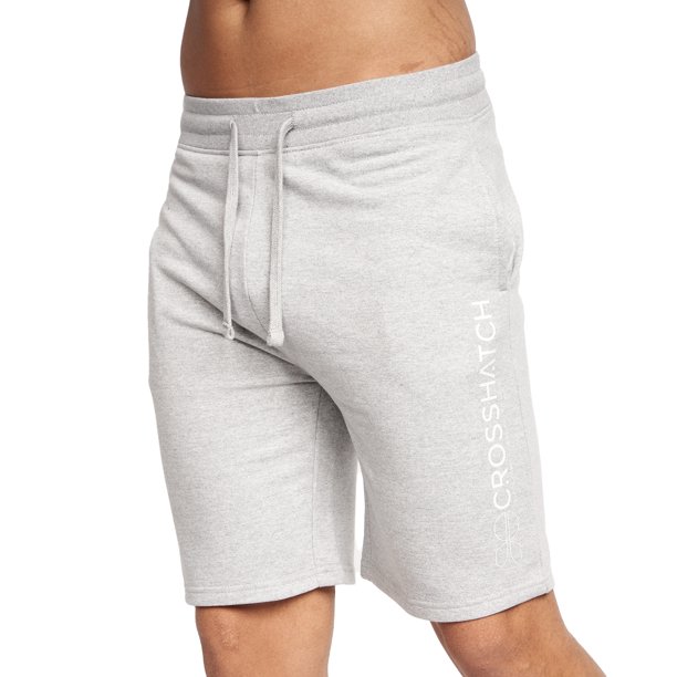 Crosshatch - Pantalones Cortos Bengston para Hombre (Gris Jaspeado)