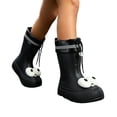 thumbnail image 6 of Cute Rain Boots for Women Big Eye Drawstring Cuff Mid Calf Rain Boots Waterproof Windproof Adjustable Slip On Garden Work Footwear, 6 of 6