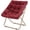 Burgundy, variant on PRZL Square Saucer Chair for Adults, Oversized Folding Cozy Lazy Chair with Metal Frame for Bedroom, Living Room, Dorm Room, Apartment (Grey)