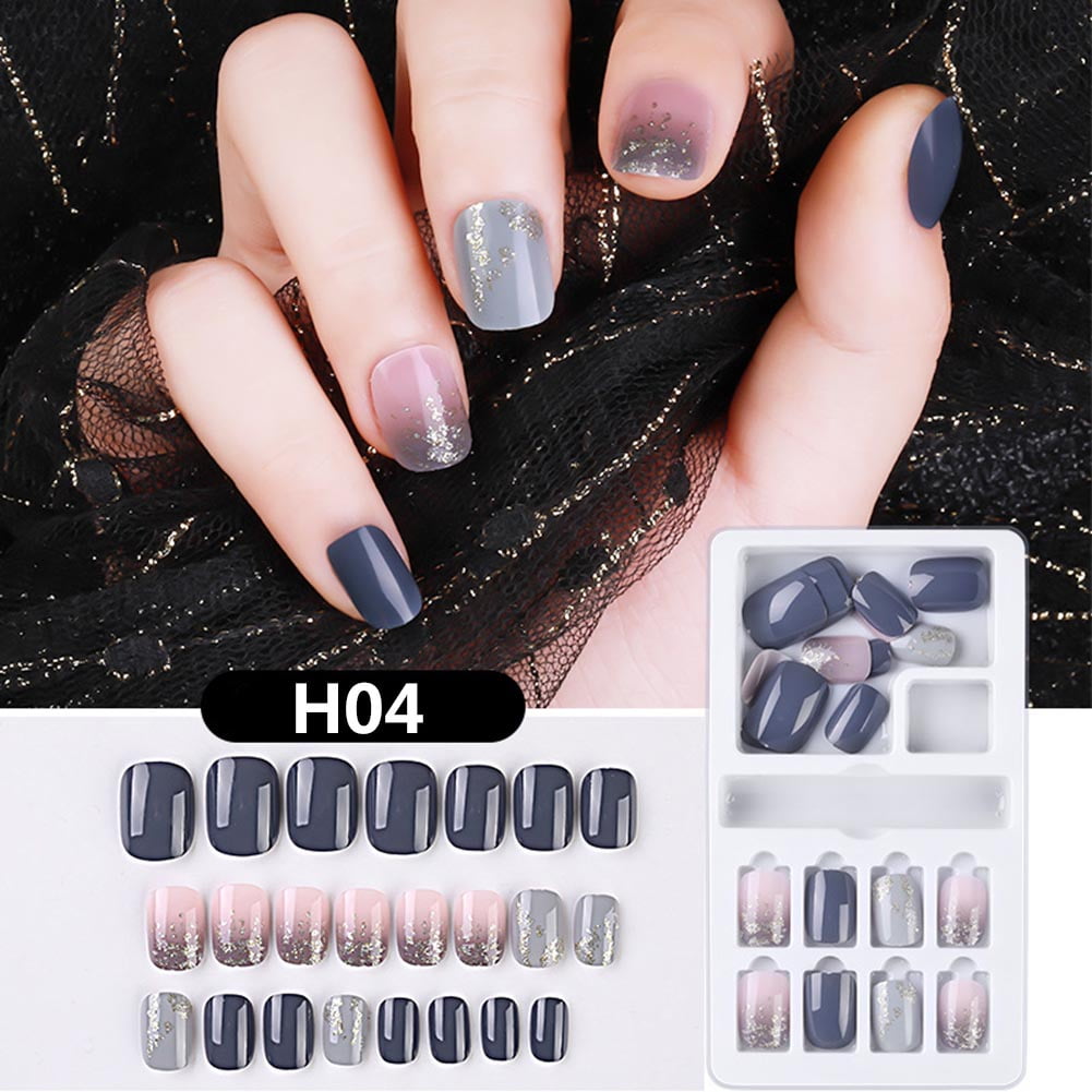 Cerolopy Removable Coffin False Nails Set, Gradient Fake Nails Salon Acrylic Full Cover Stick on Nails for Women and Girls(24Pcs) Images Cerolopy Removable Coffin False Nails Set, Gradient Fake Nails Salon Acrylic Full Cover Stick on Nails for Women and Girls(24Pcs)