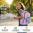thumbnail image 6 of SEANATIVE Students Backpack for School Travel Laptop Backpack 17 Inch Lightweight Casual Daypack Schoolbag for Elementary Middle High School, Tie-dye Blue Pink Violet, 6 of 7