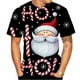 thumbnail image 2 of Camisetas navideñas con estampado 3d divertido de Papá Noel, camisetas de gran tamaño, camisetas para hombre, camisas informales de vacaciones de verano con cuello redondo, ropa Harajuku para hombre, 2 of 4