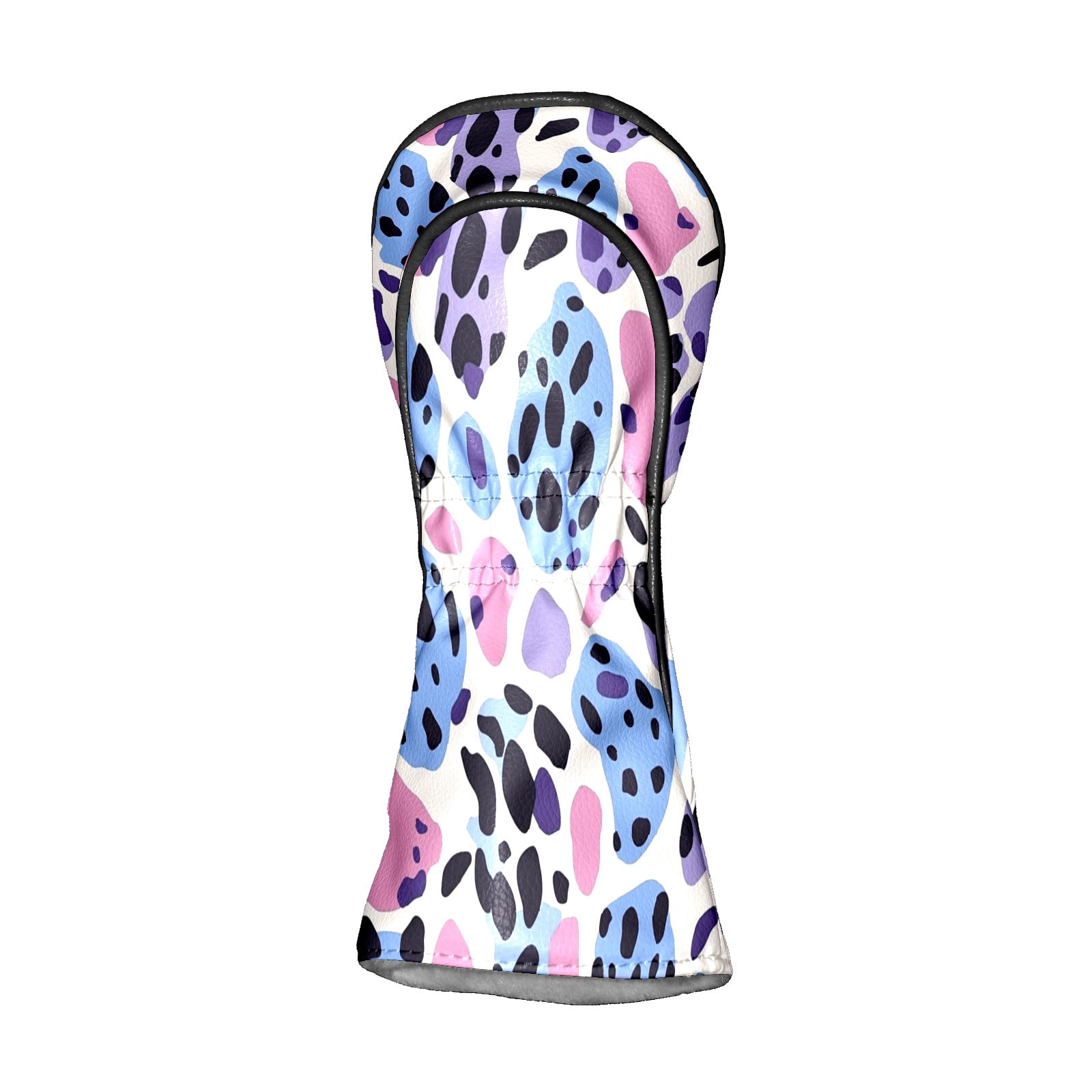 Golf Club Covers PU Leather Waterproof Head Covers for Fairway Woods Hybrids Colorful Leopard Print