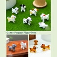 thumbnail image 5 of Set of Two Hand Blown Glass Dog Figurines, Miniature Glass Dog Figurines Sets, Blown Art Animal Figurine for Collectible, 5 of 5